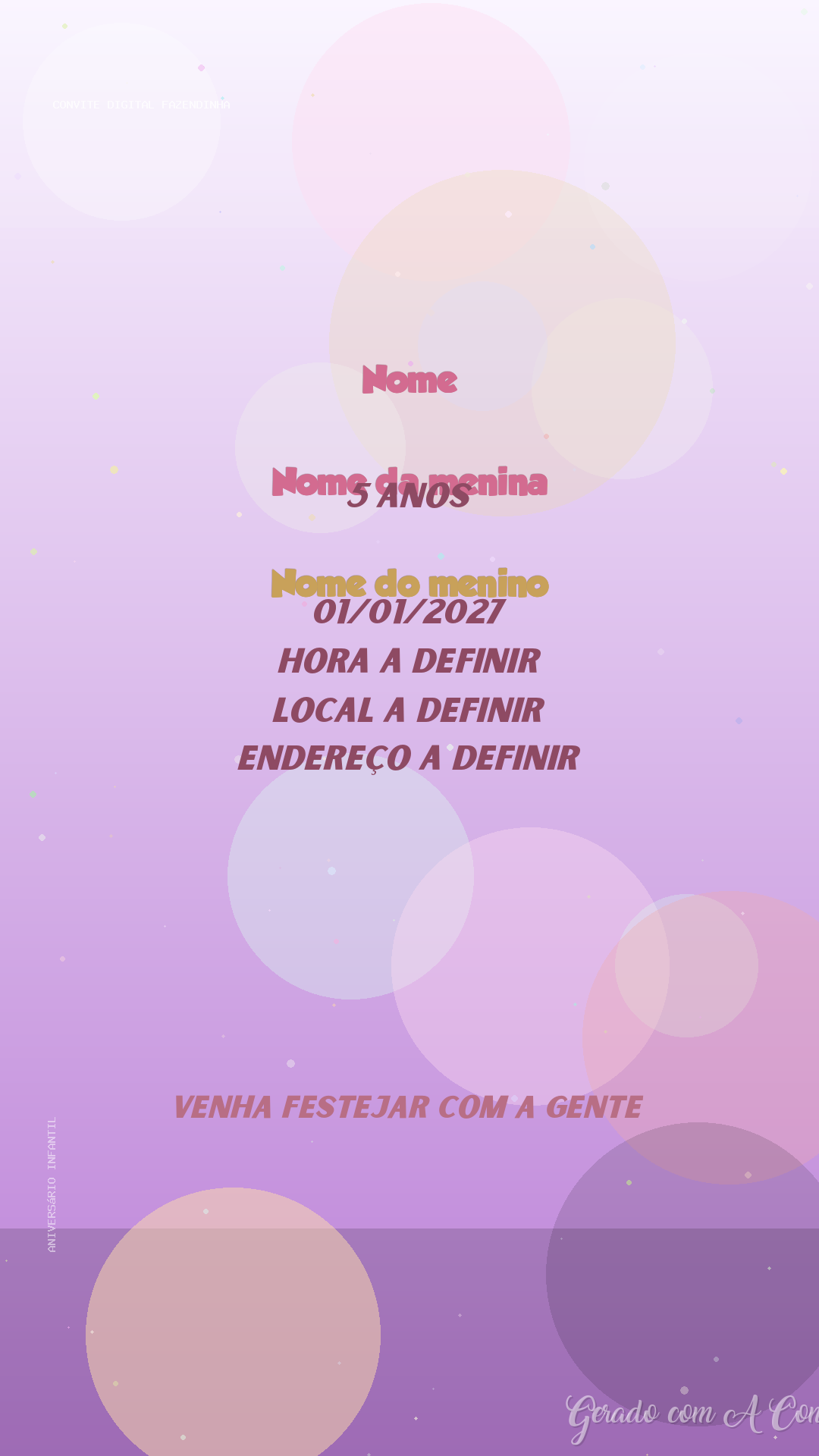 Convite Digital Fazendinha